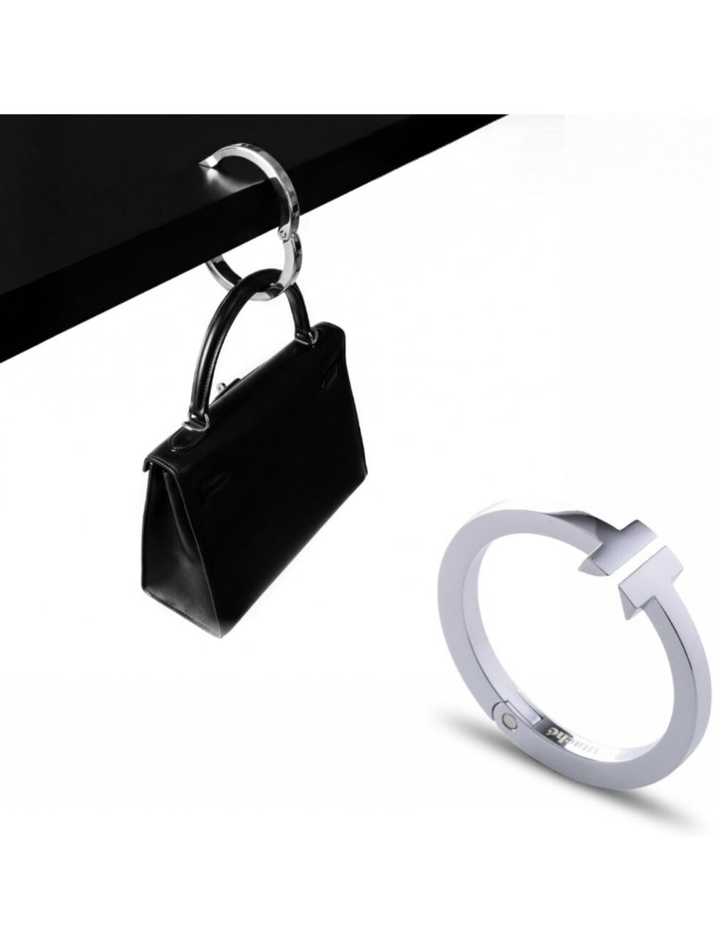 Portable Handbag Holder - Durable Table Purse Hook, 35lb Capacity, Anti-Slip